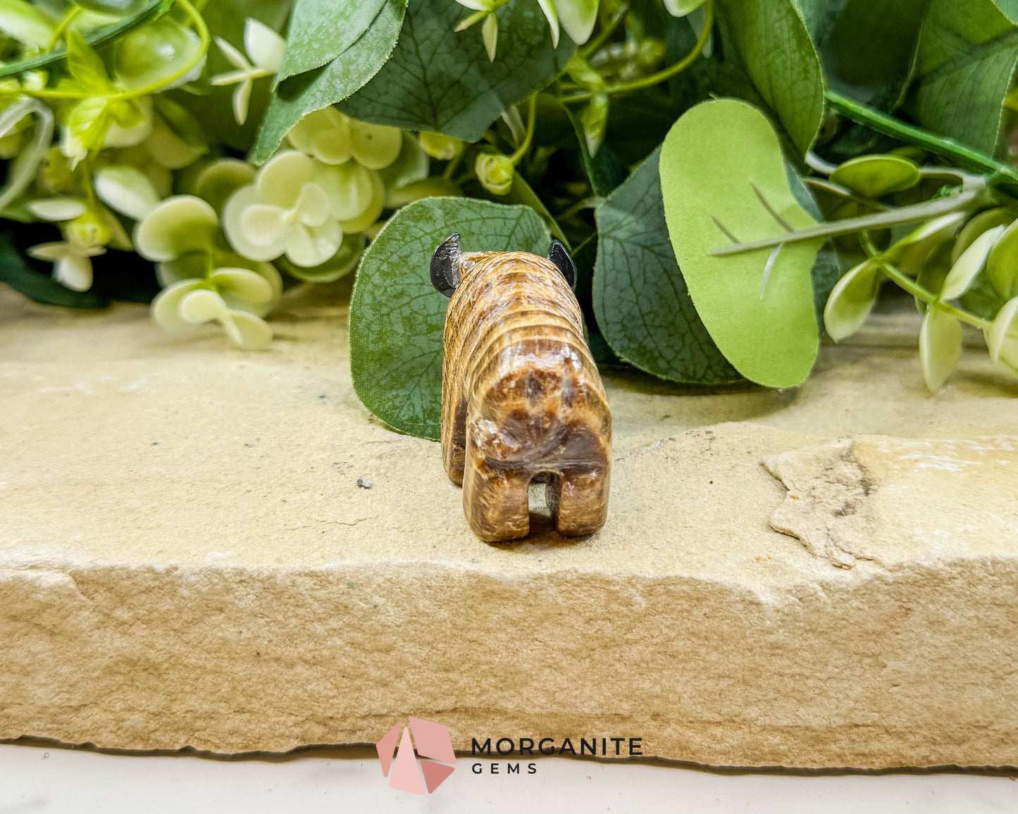 2’’ Hand-Carved Soapstone Buffalo – Symbol of Strength Stability & Sacred Grounding - Metaphysical Crystals