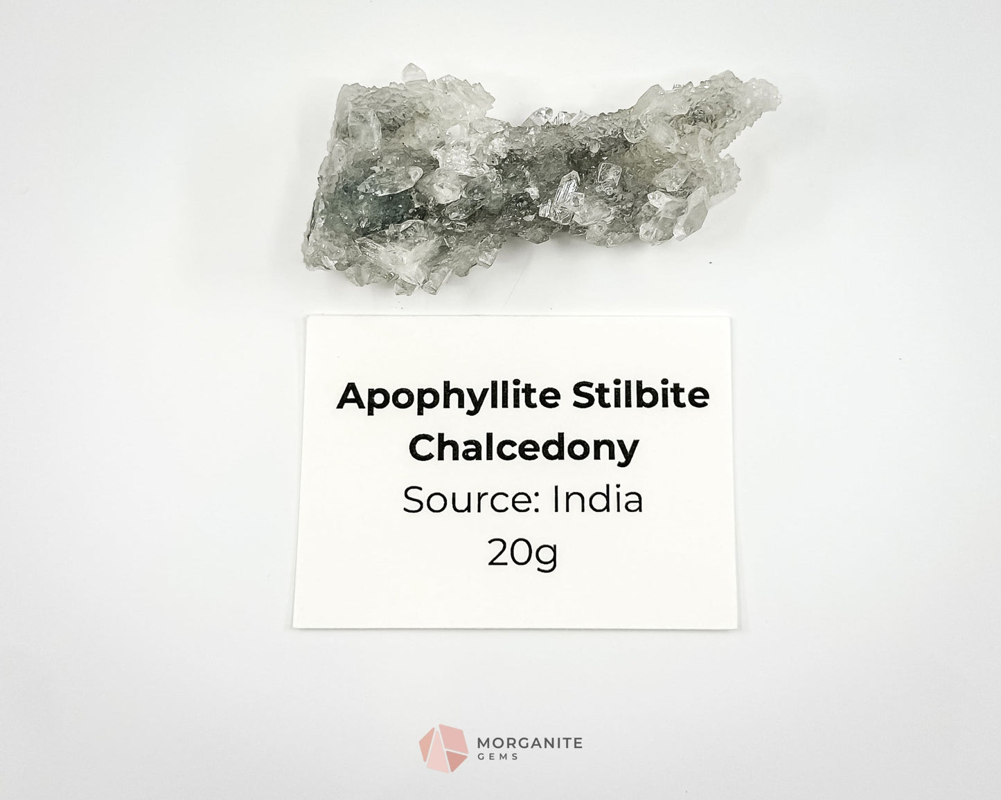 20g Apophyllite and Stilbite on Chalcedony – Mini Crystal Specimen-Morganite Gems