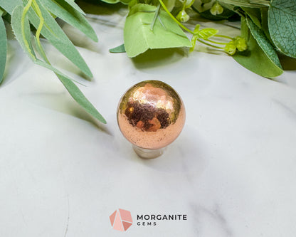 Solid Copper Sphere – Handcrafted 28mm Energy Ball (104g) for Healing & Balance
