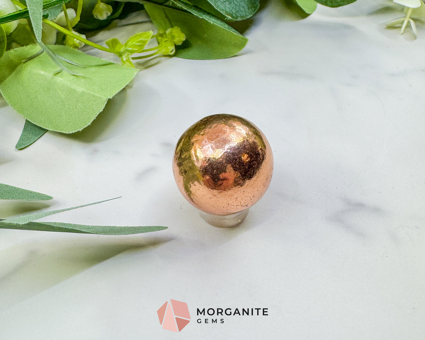 Solid Copper Sphere – Handcrafted 28mm Energy Ball (104g) for Healing & Balance