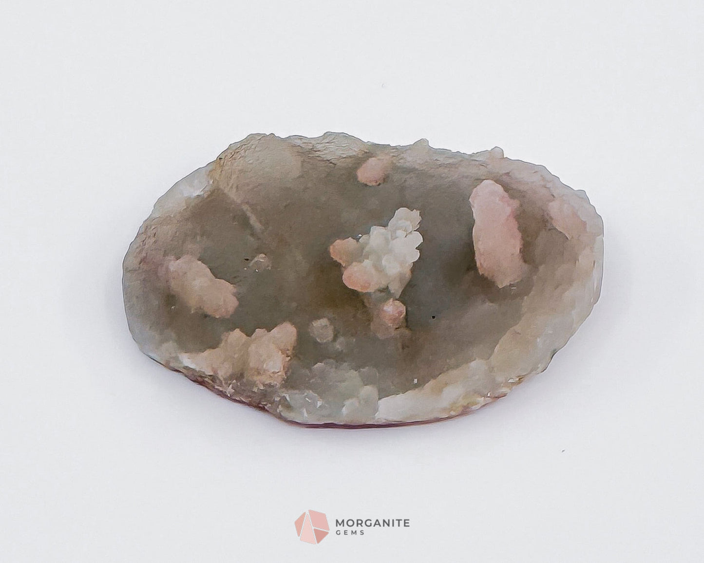 36g Apophyllite and Stilbite on Chalcedony – Unique Crystal Specimen-Morganite Gems