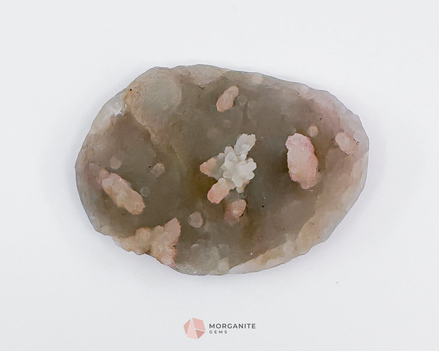 36g Apophyllite and Stilbite on Chalcedony – Unique Crystal Specimen-Morganite Gems