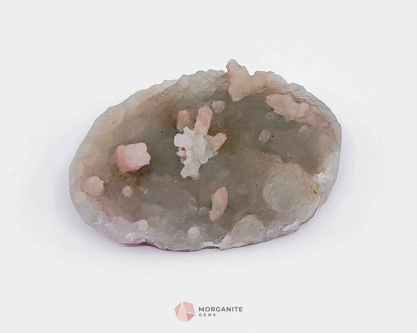 36g Apophyllite and Stilbite on Chalcedony – Unique Crystal Specimen-Morganite Gems