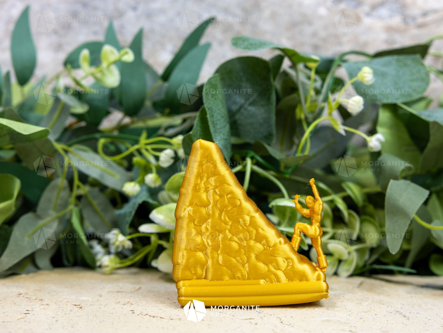 3D Printed Strong Man Sphere Stand Metallic Gold - Stand Only