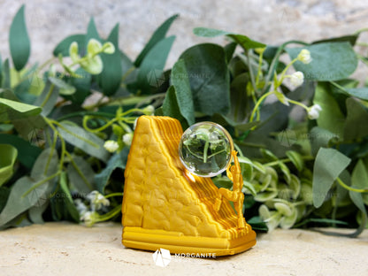 3D Printed Strong Man Sphere Stand Metallic Gold