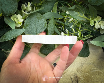 4″ Round Selenite Plate – OM Lotus Flower Engraved Charging & Meditation Disk - Metaphysical Crystals