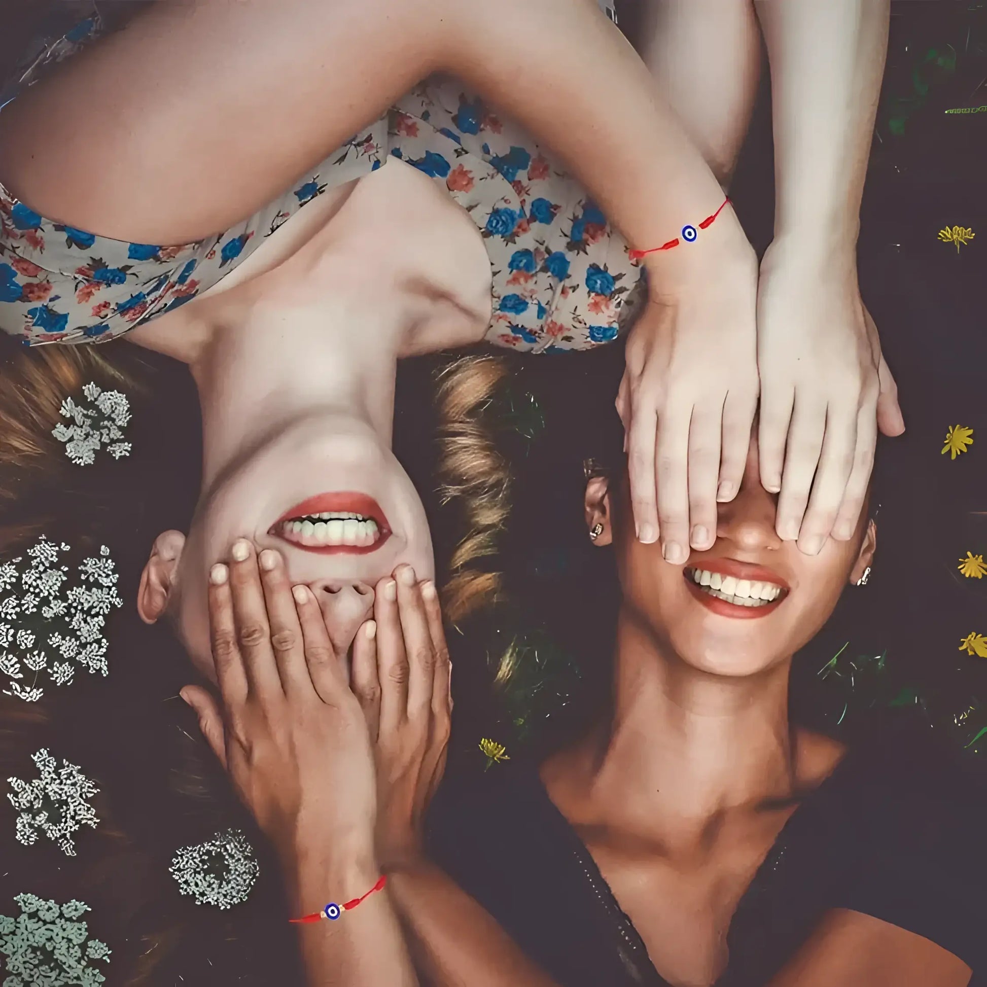 7 Knot Evil Eye String Bracelet-Morganite Gems