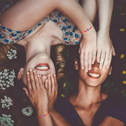 7 Knot Evil Eye String Bracelet-Morganite Gems