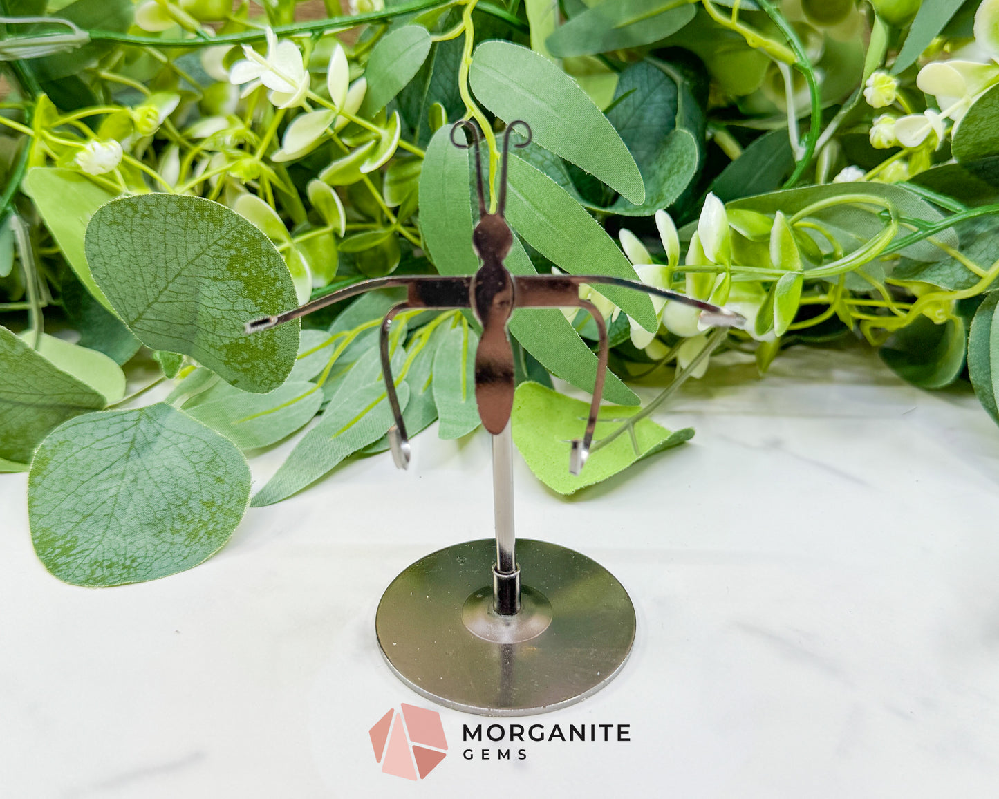 Amethyst Butterfly Wings on Stand No. 1 – 5.3" Hand-Carved Purple Quartz Wings – Crown Chakra Crystal for Peace & Transformation