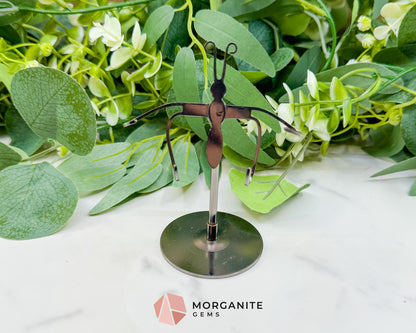 Amethyst Butterfly Wings on Stand No. 2 – 5.1" Hand-Carved Purple Quartz – Crown Chakra Crystal for Peace & Transformation