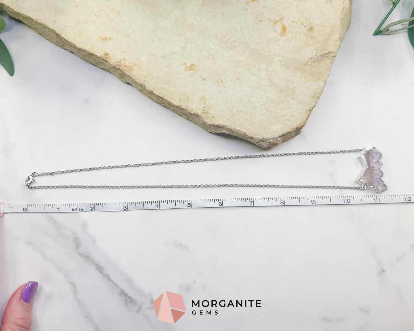 One-of-a-Kind Polished Amethyst Mountain Necklace – Hand-Shaped Druzy Crystal Peaks – Unique Purple Quartz Jewelry for Peace & Intuition