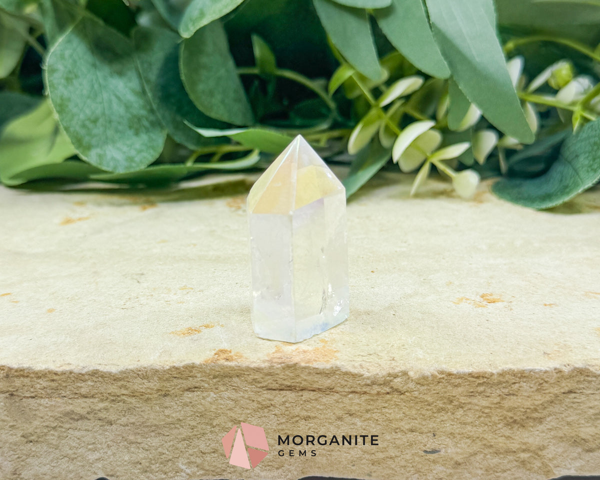 Aura Quartz Tower Point | Rainbow Crystal Generator for Meditation Energy Cleansing & Altar