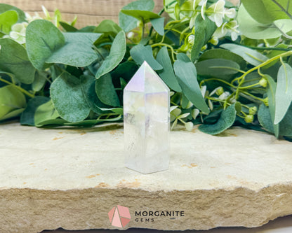Aura Quartz Tower Point | Rainbow Crystal Generator for Meditation Energy Cleansing & Altar