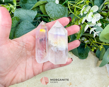 Aura Quartz Tower Point | Rainbow Crystal Generator for Meditation Energy Cleansing & Altar