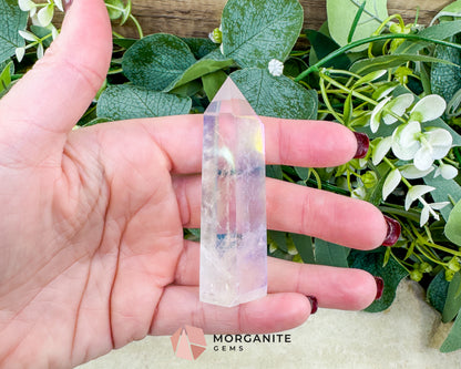 Aura Quartz Tower Point | Rainbow Crystal Generator for Meditation Energy Cleansing & Altar