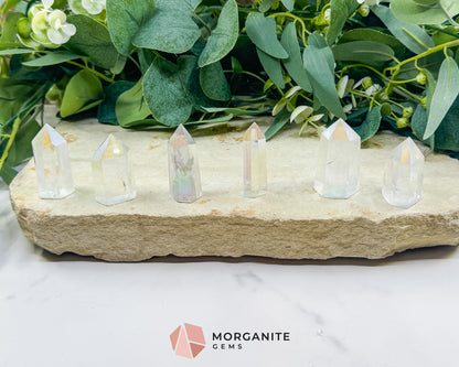 Aura Quartz Tower Point | Rainbow Crystal Generator for Meditation Energy Cleansing & Altar