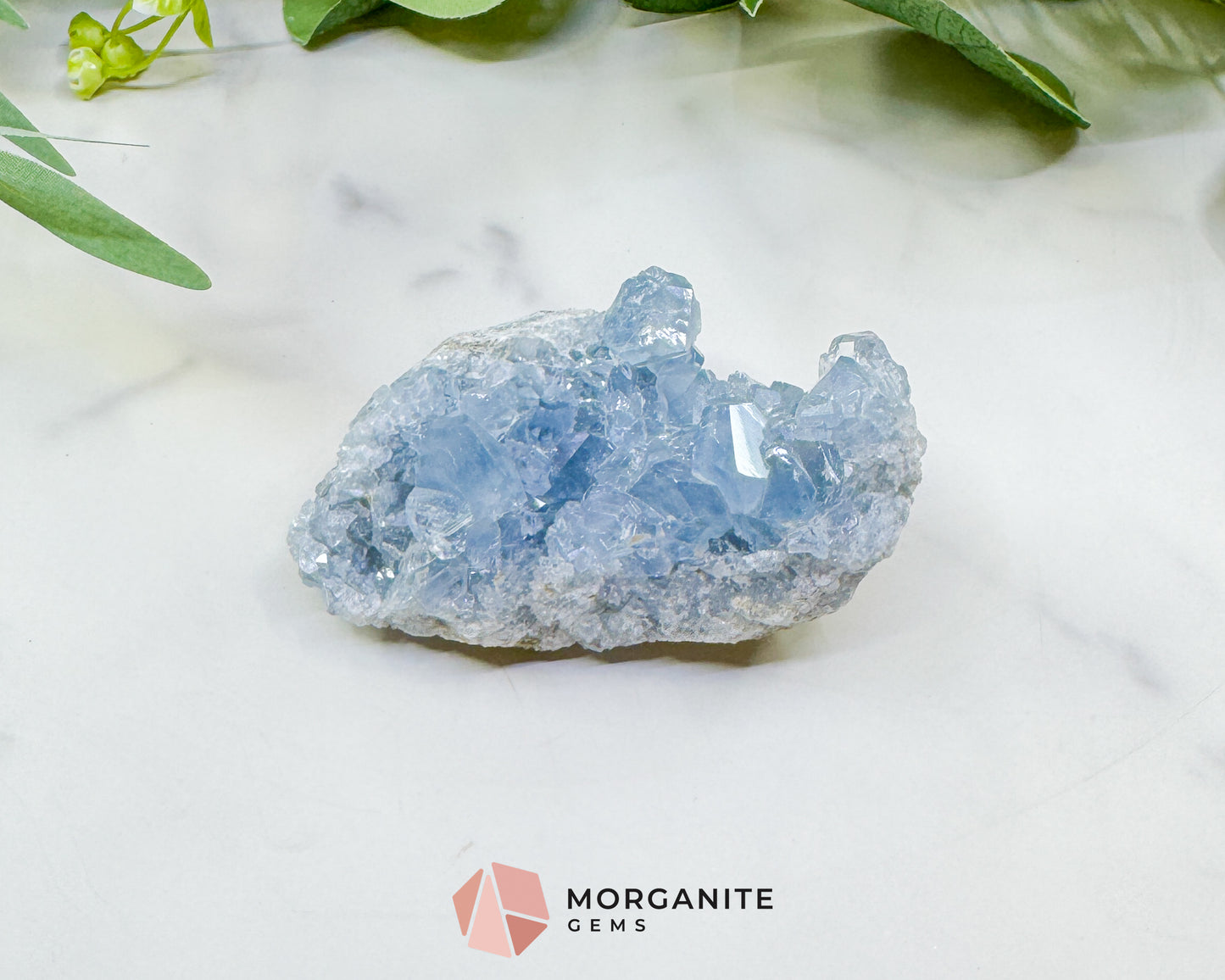 Raw Celestite Cluster No. 12 – Sky Blue Geode Specimen for High Vibration & Inner Peace