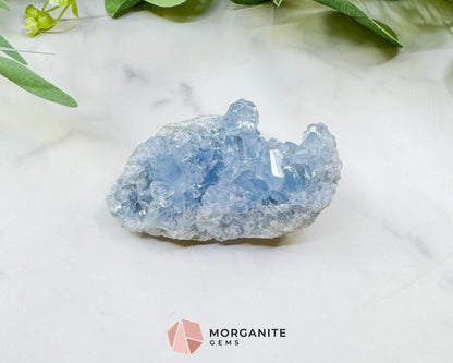 Raw Celestite Cluster No. 12 – Sky Blue Geode Specimen for High Vibration & Inner Peace