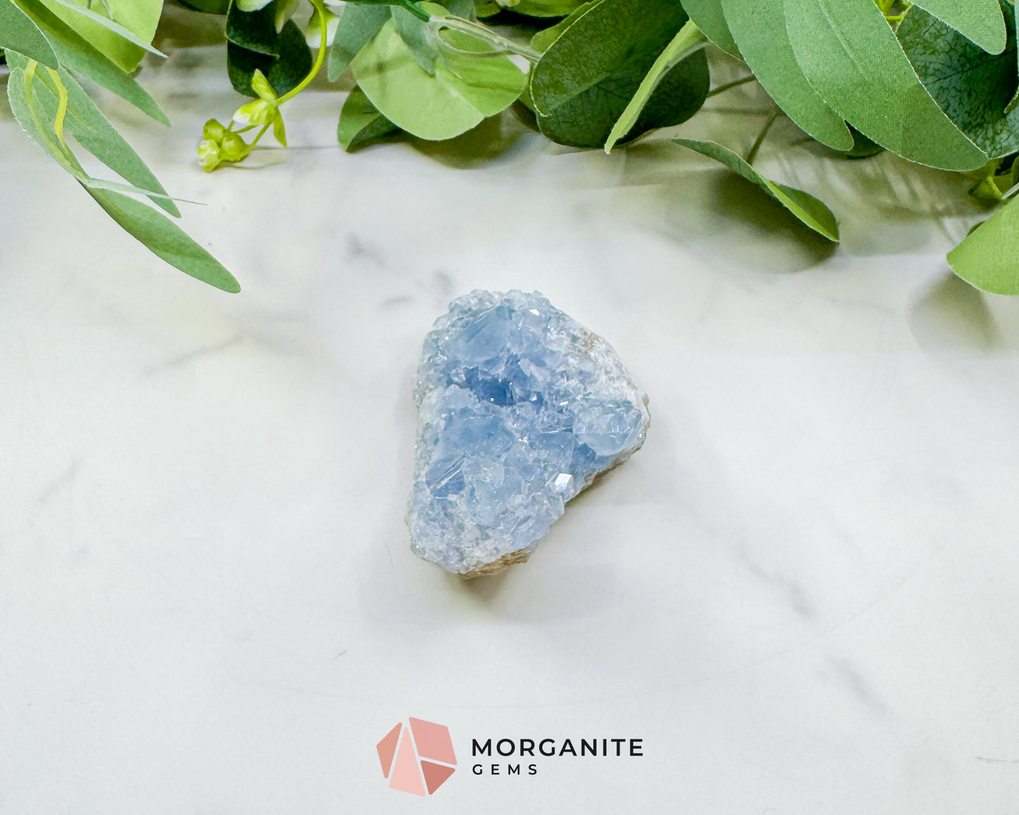 Raw Celestite Cluster No. 12 – Sky Blue Geode Specimen for High Vibration & Inner Peace