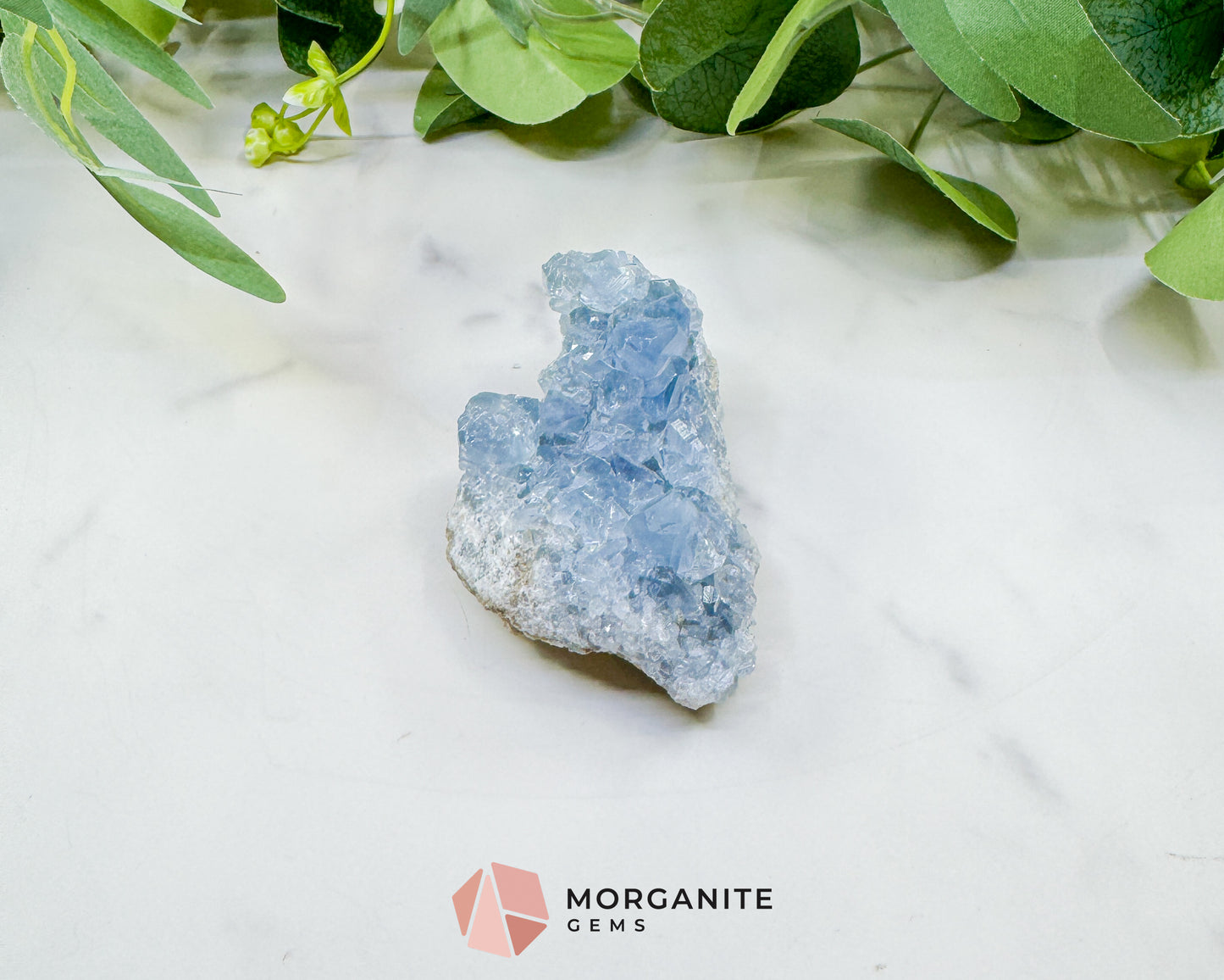 Raw Celestite Cluster No. 12 – Sky Blue Geode Specimen for High Vibration & Inner Peace
