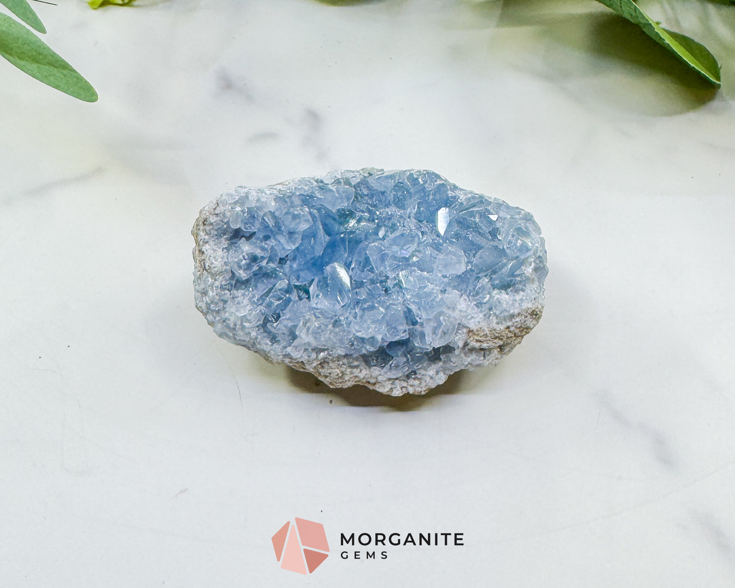 Raw Celestite Cluster No. 11 – Sky Blue Geode Specimen for High Vibration & Inner Peace