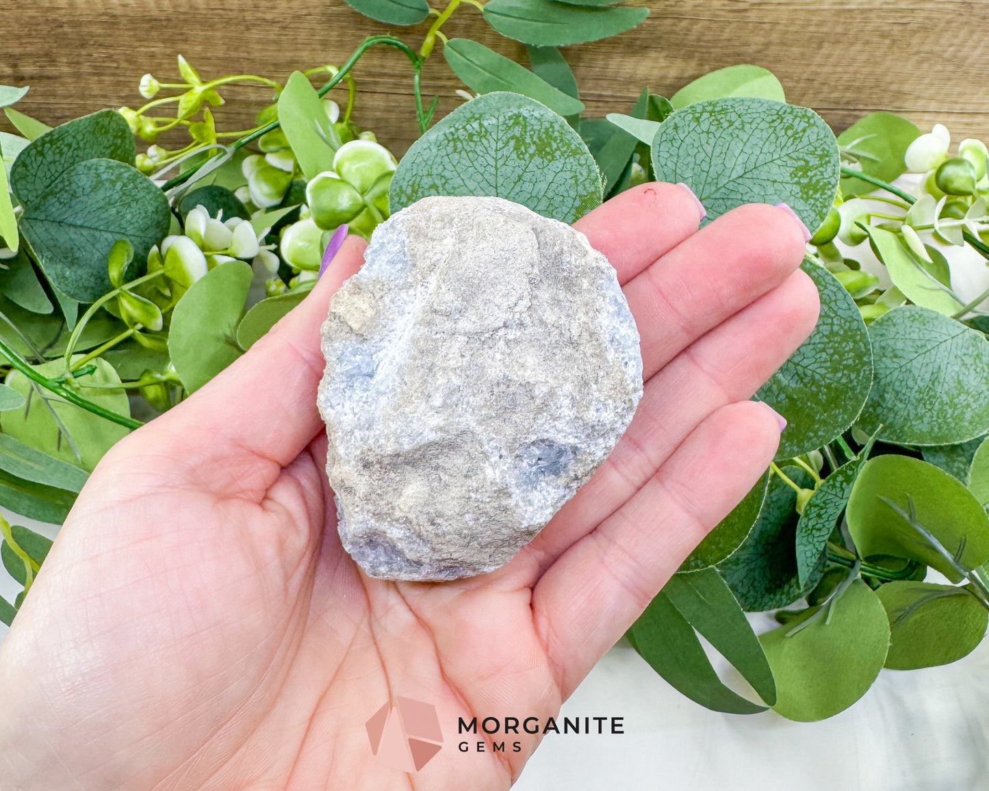 Raw Celestite Cluster No. 11 – Sky Blue Geode Specimen for High Vibration & Inner Peace