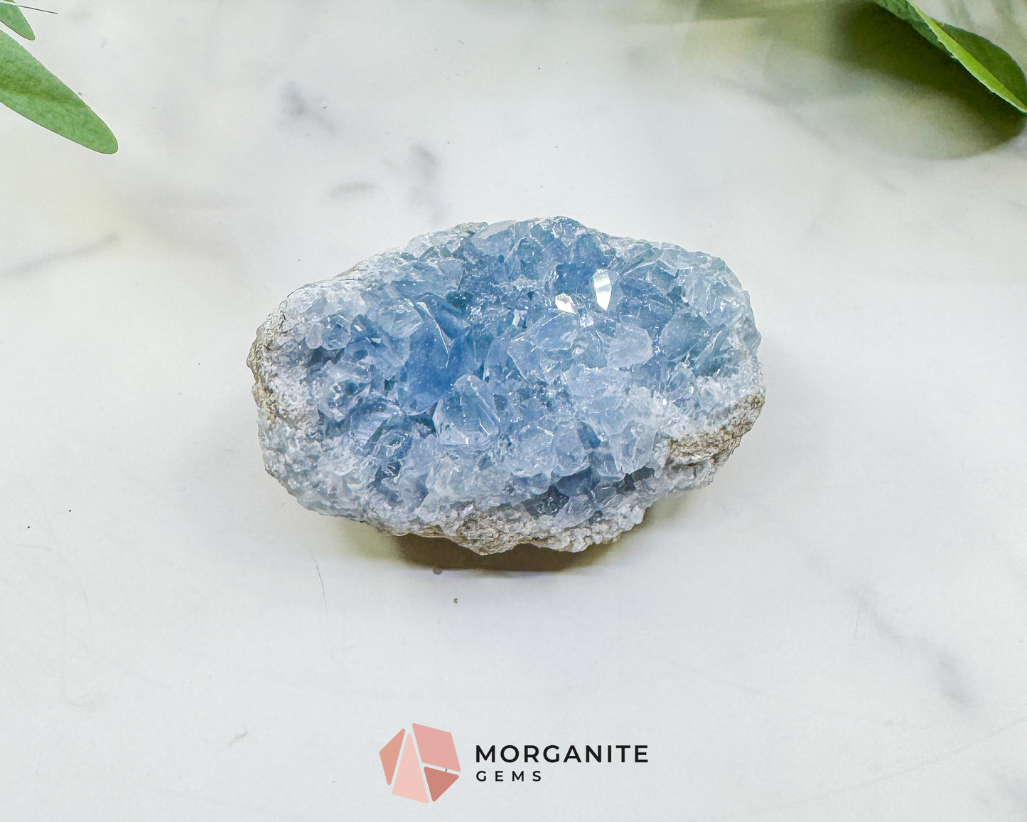 Raw Celestite Cluster No. 11 – Sky Blue Geode Specimen for High Vibration & Inner Peace