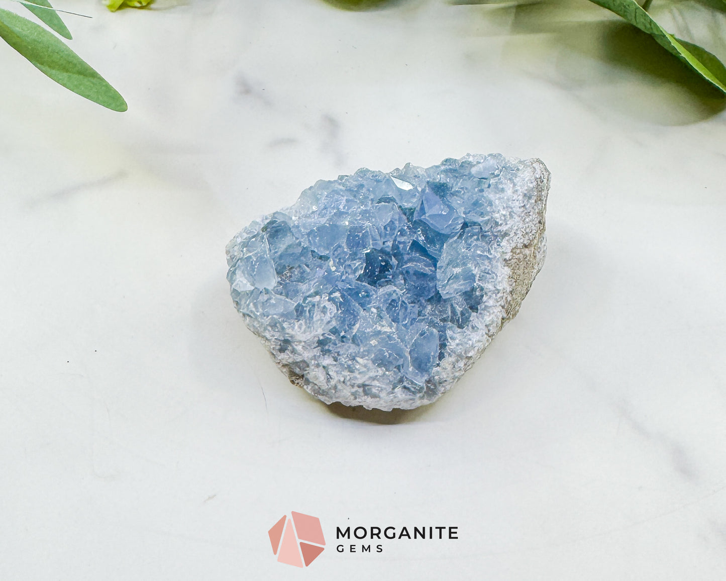 Raw Celestite Cluster No. 11 – Sky Blue Geode Specimen for High Vibration & Inner Peace