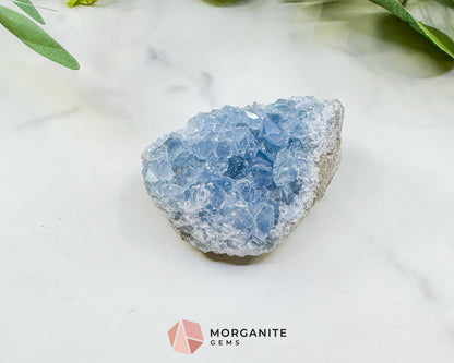 Raw Celestite Cluster No. 11 – Sky Blue Geode Specimen for High Vibration & Inner Peace
