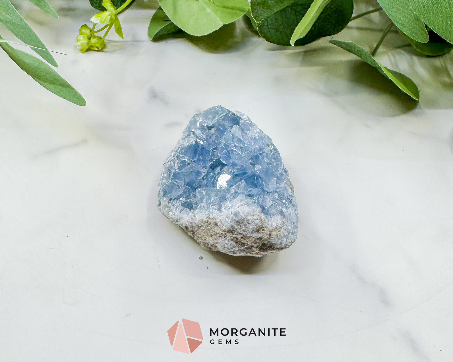 Raw Celestite Cluster No. 11 – Sky Blue Geode Specimen for High Vibration & Inner Peace