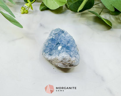 Raw Celestite Cluster No. 11 – Sky Blue Geode Specimen for High Vibration & Inner Peace