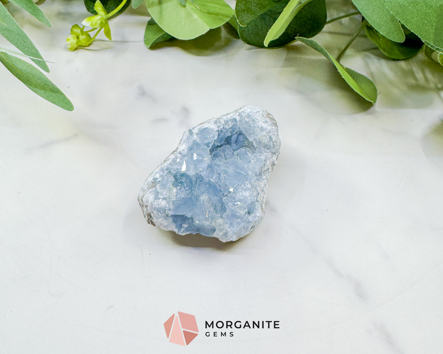 Raw Celestite Cluster No. 13 – Sky Blue Geode Specimen for High Vibration & Inner Peace