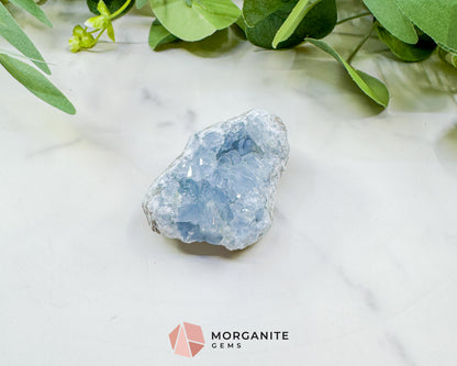 Raw Celestite Cluster No. 13 – Sky Blue Geode Specimen for High Vibration & Inner Peace