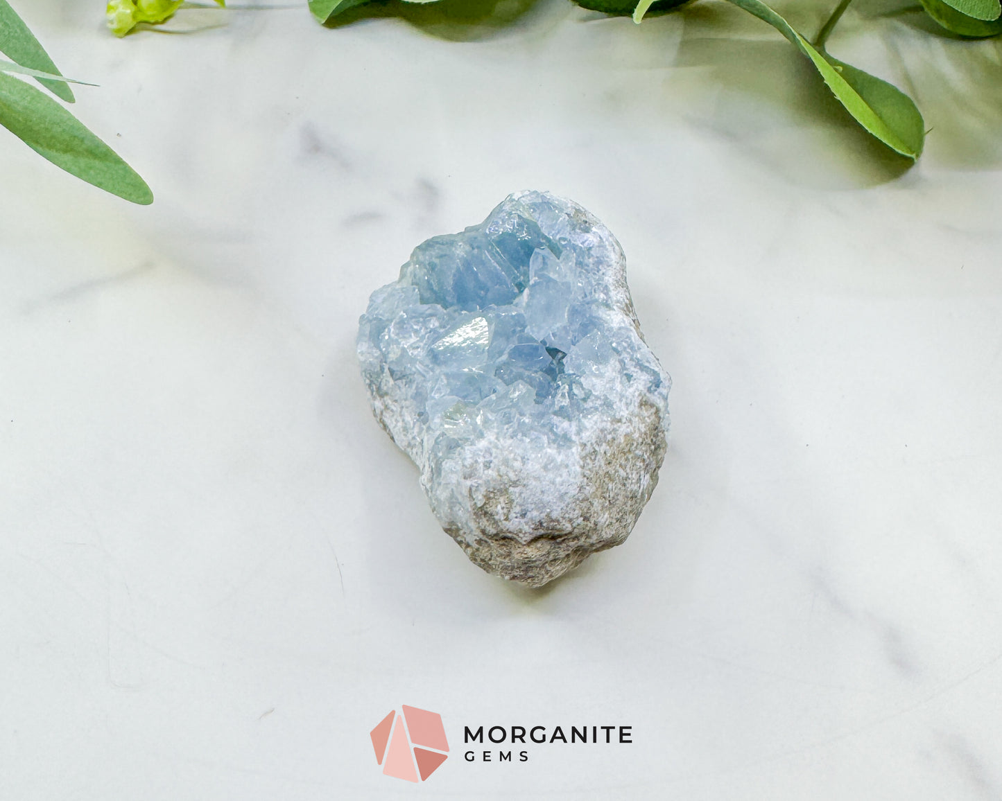 Raw Celestite Cluster No. 13 – Sky Blue Geode Specimen for High Vibration & Inner Peace