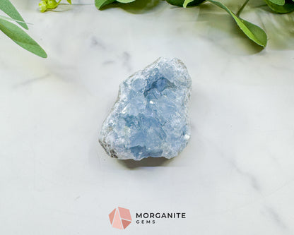 Raw Celestite Cluster No. 13 – Sky Blue Geode Specimen for High Vibration & Inner Peace