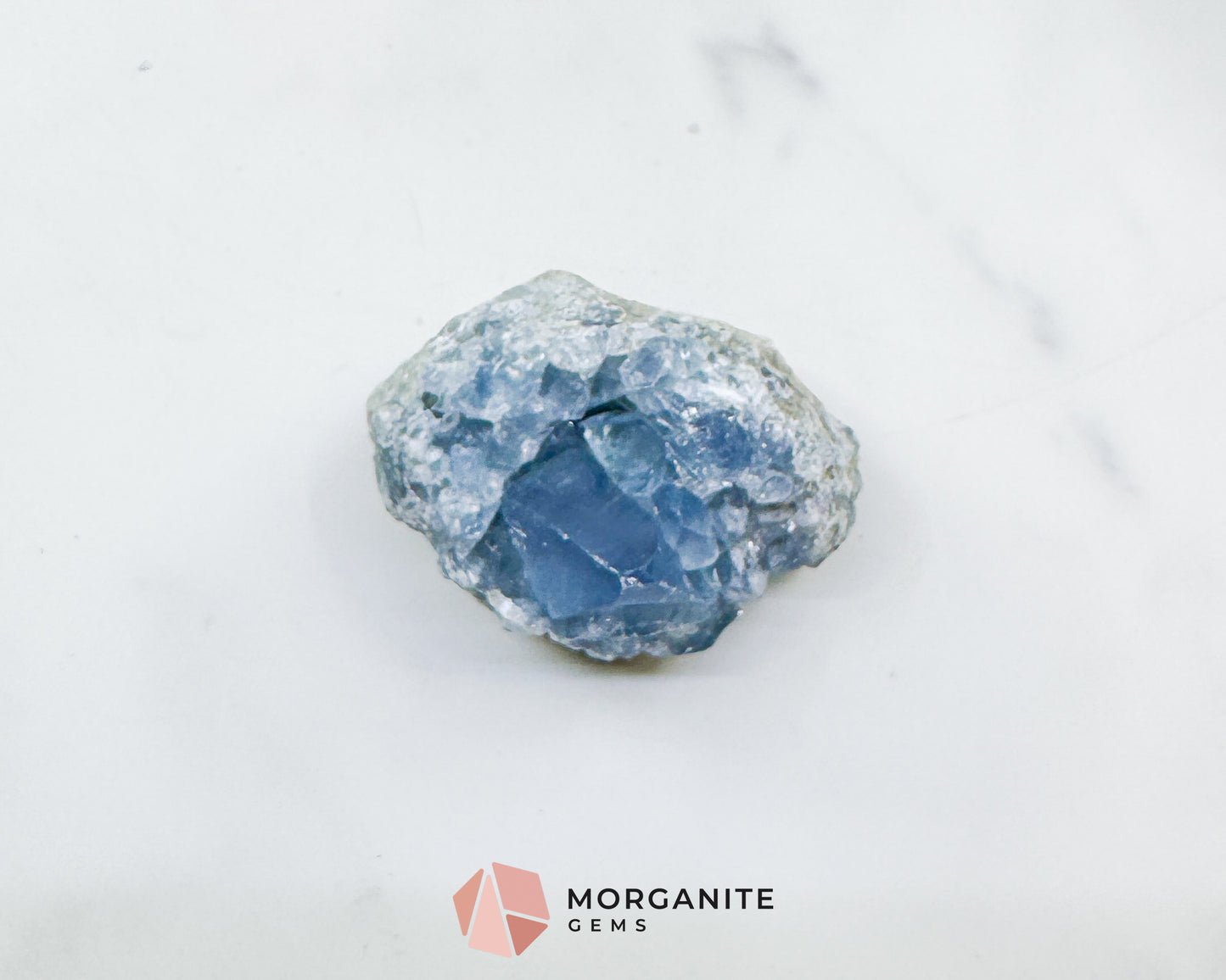 Raw Celestite Cluster No. 2 – Sky Blue Geode Specimen for High Vibration & Inner Peace