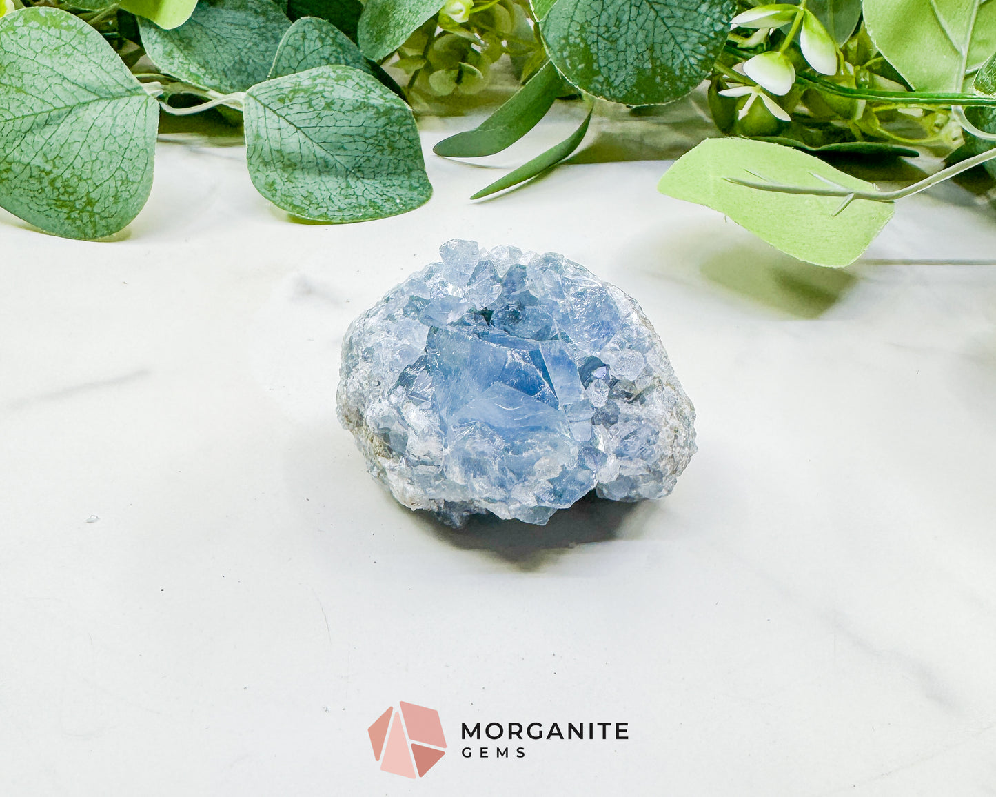 Raw Celestite Cluster No. 2 – Sky Blue Geode Specimen for High Vibration & Inner Peace