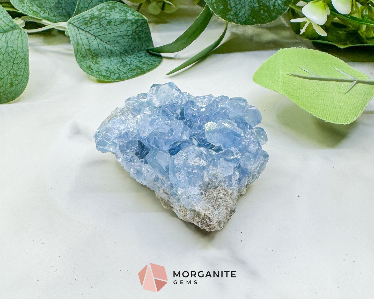 Raw Celestite Cluster No. 3 – Sky Blue Geode Specimen for High Vibration & Inner Peace