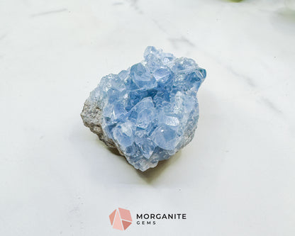 Raw Celestite Cluster No. 3 – Sky Blue Geode Specimen for High Vibration & Inner Peace
