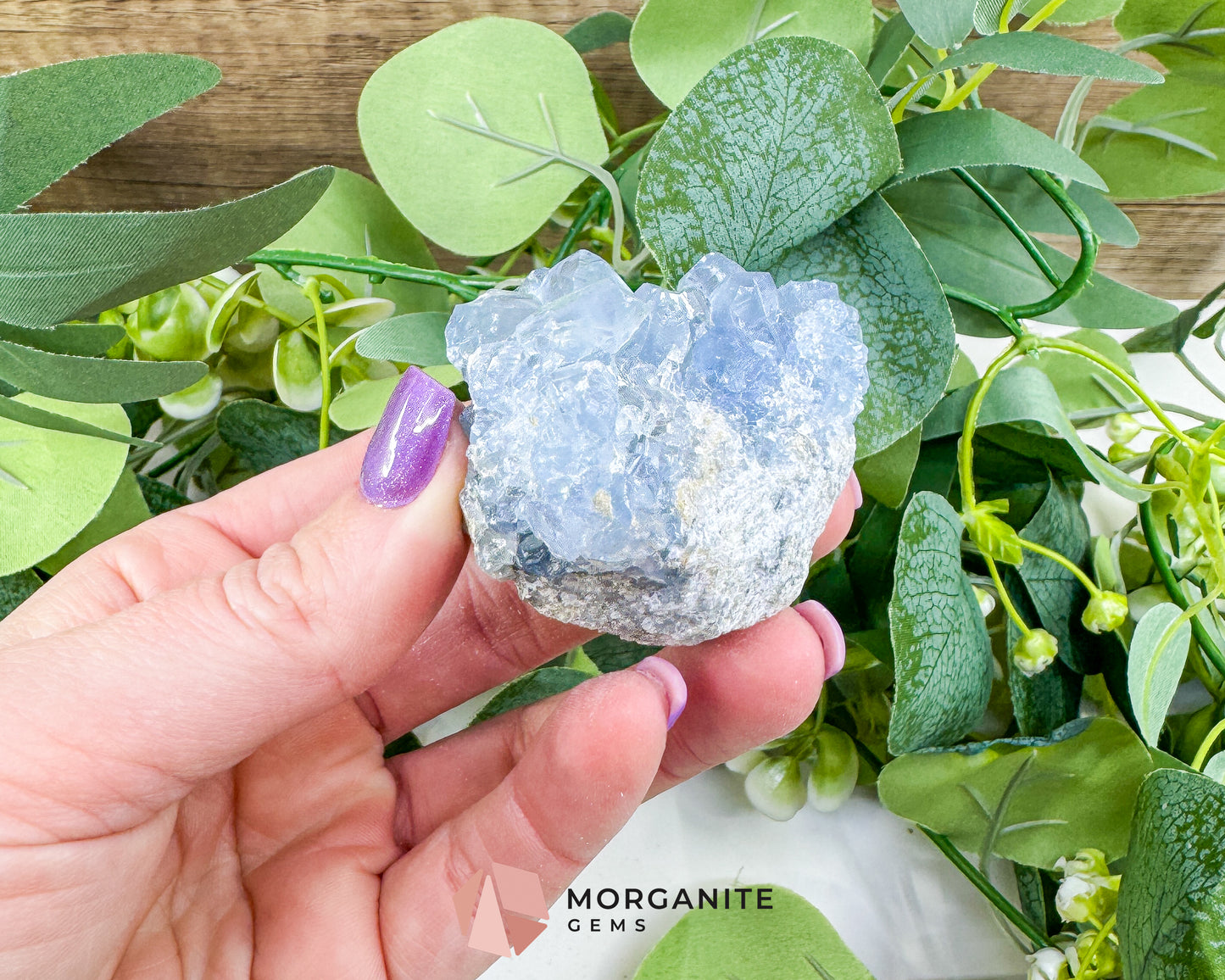 Raw Celestite Cluster No. 4 – Sky Blue Geode Specimen for High Vibration & Inner Peace