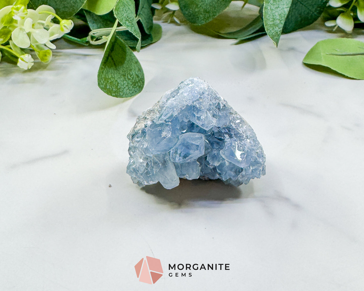 Raw Celestite Cluster No. 4 – Sky Blue Geode Specimen for High Vibration & Inner Peace