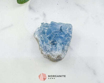 Raw Celestite Cluster No. 5 – Sky Blue Geode Specimen for High Vibration & Inner Peace