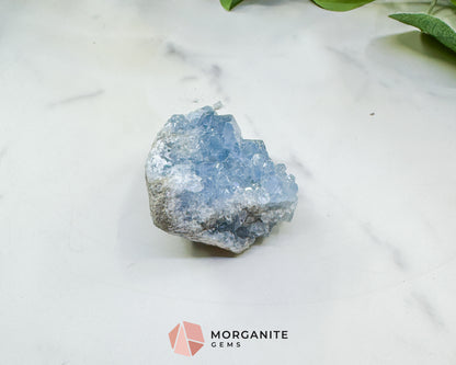 Raw Celestite Cluster No. 6 – Sky Blue Geode Specimen for High Vibration & Inner Peace