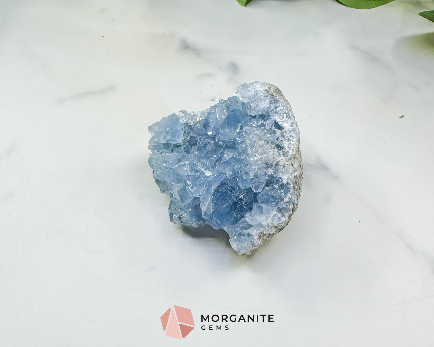 Raw Celestite Cluster No. 6 – Sky Blue Geode Specimen for High Vibration & Inner Peace