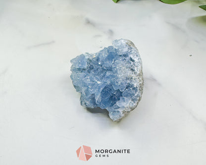 Raw Celestite Cluster No. 6 – Sky Blue Geode Specimen for High Vibration & Inner Peace
