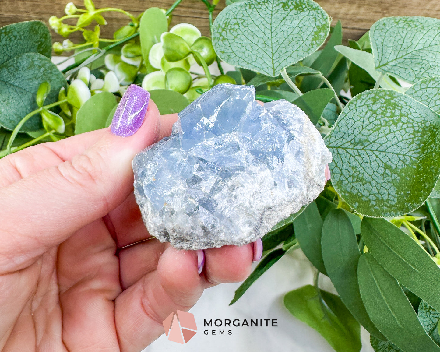 Raw Celestite Cluster No. 7 – Sky Blue Geode Specimen for High Vibration & Inner Peace