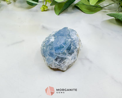 Raw Celestite Cluster No. 7 – Sky Blue Geode Specimen for High Vibration & Inner Peace