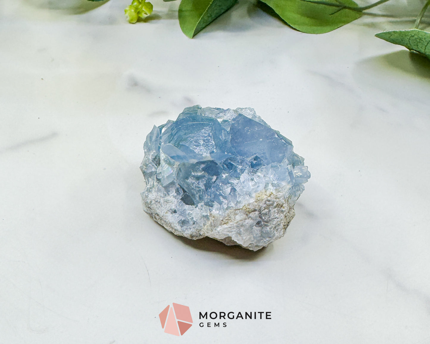 Raw Celestite Cluster No. 7 – Sky Blue Geode Specimen for High Vibration & Inner Peace