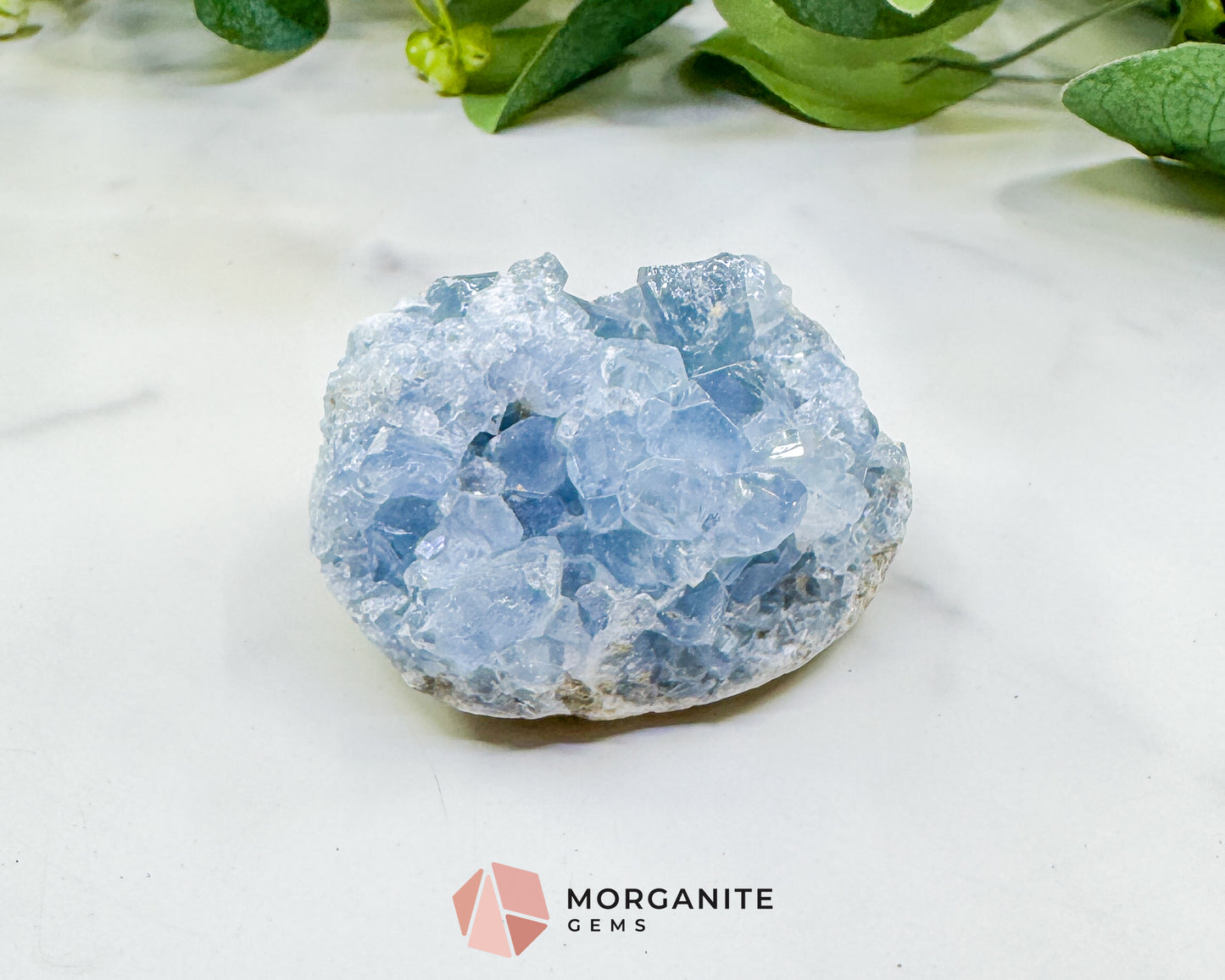 Raw Celestite Cluster No. 8 – Sky Blue Geode Specimen for High Vibration & Inner Peace