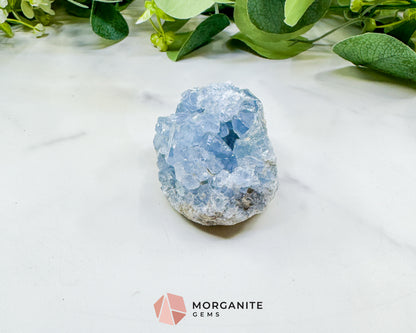 Raw Celestite Cluster No. 8 – Sky Blue Geode Specimen for High Vibration & Inner Peace